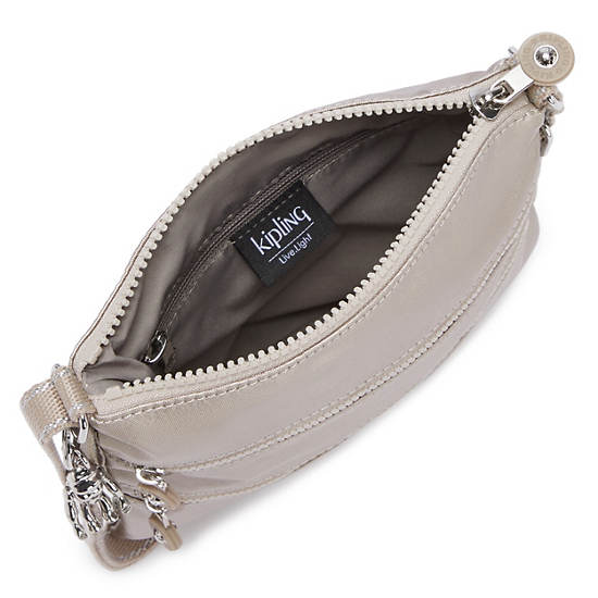 Kipling Keiko Metallic Crossbody Mini Veske Beige | NO 1881GS